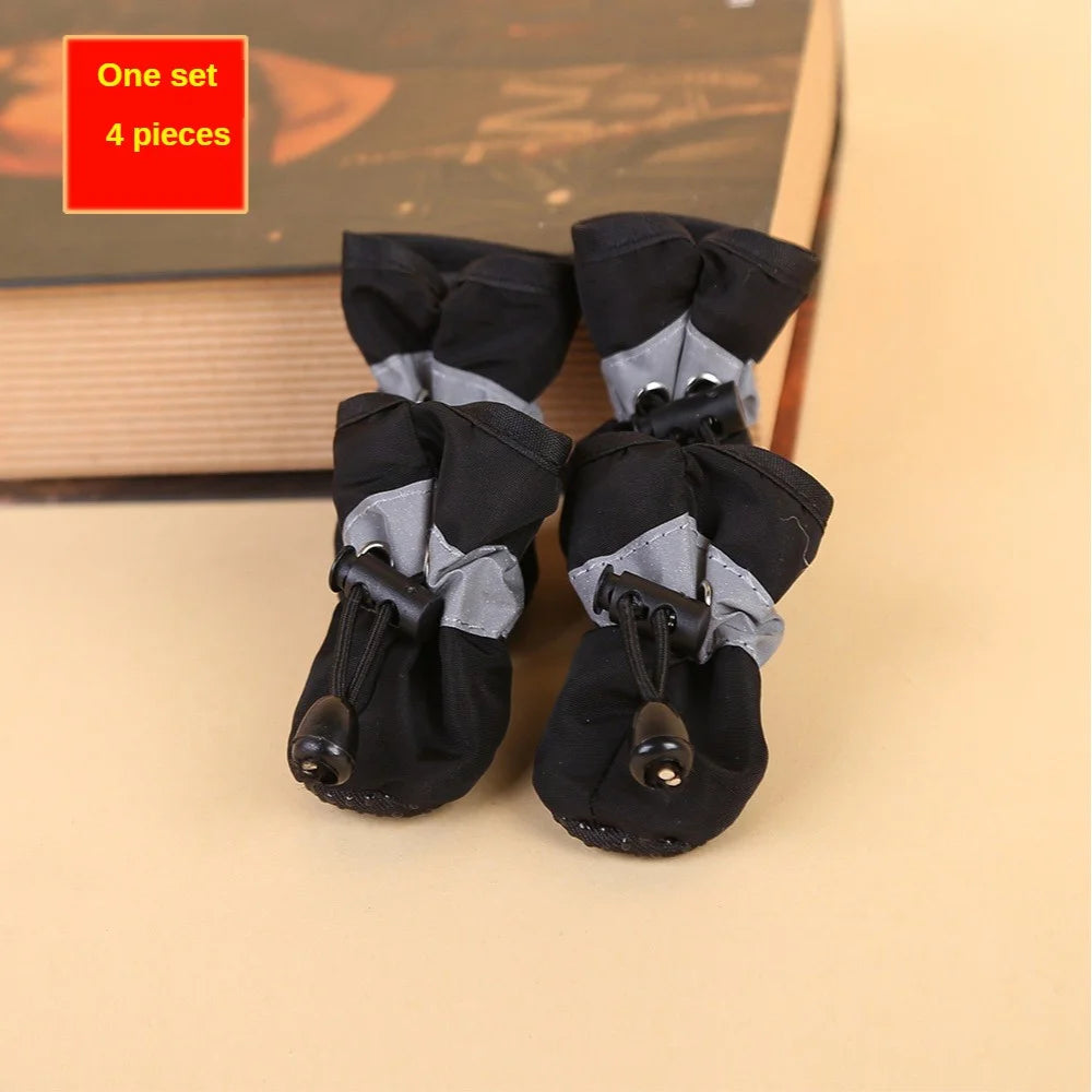 Water-Resistant Dog Shoes for Small Dogs (4pcs) – Outdoor Rain Boots