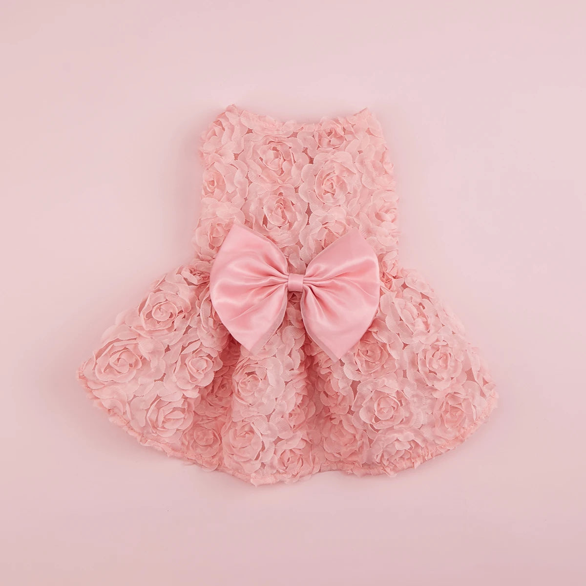 Pink Floral Dress with Bow