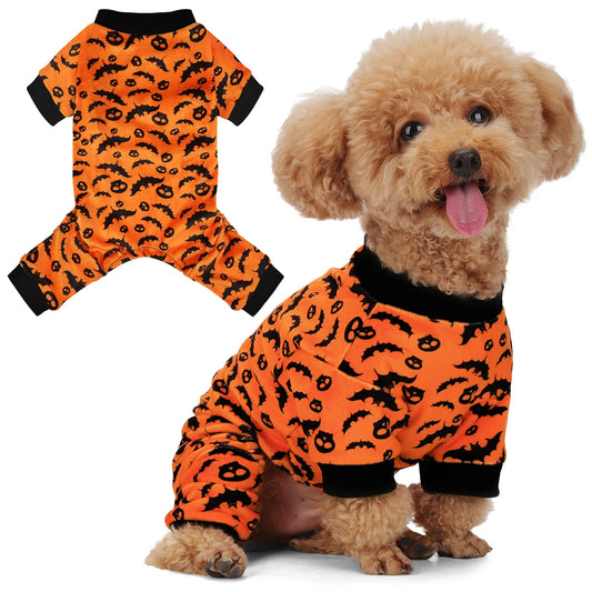 Bat & Skull Dog Pajamas Halloween Costume