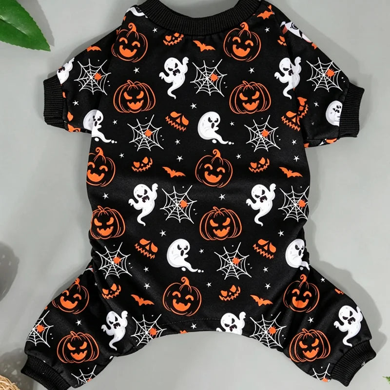 Pijama para mascota con estampado de Halloween