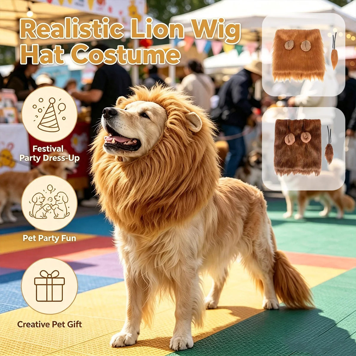 Lion Mane Wig Halloween Costume