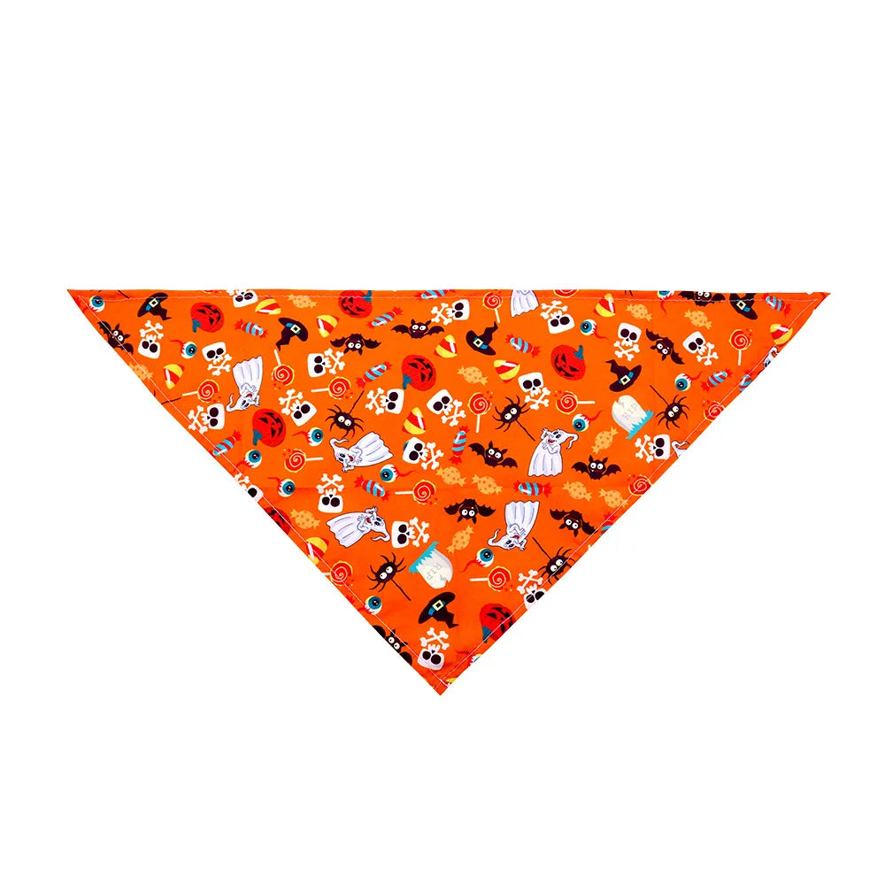 Pumpkin & Skull Halloween Printed Bandana