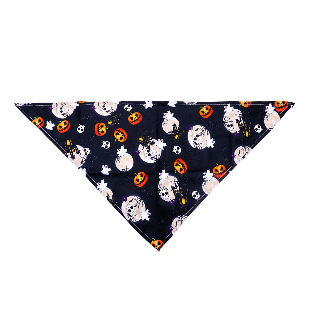 Pumpkin & Skull Halloween Printed Bandana