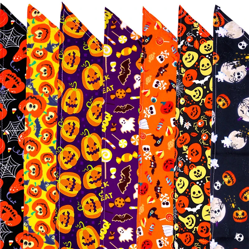 Pumpkin & Skull Halloween Printed Bandana