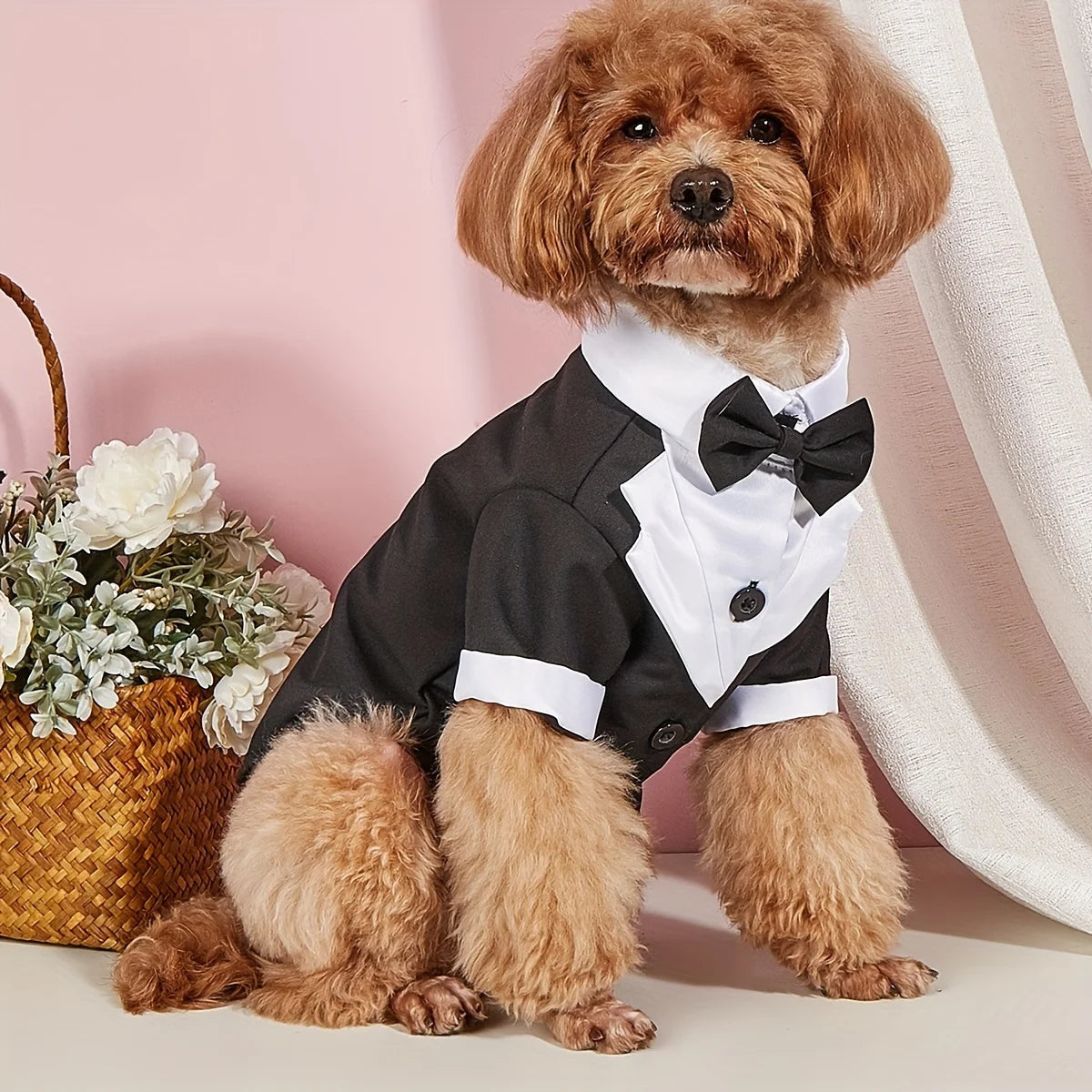 Formal Shirt with Bow Tie (Small Dogs)