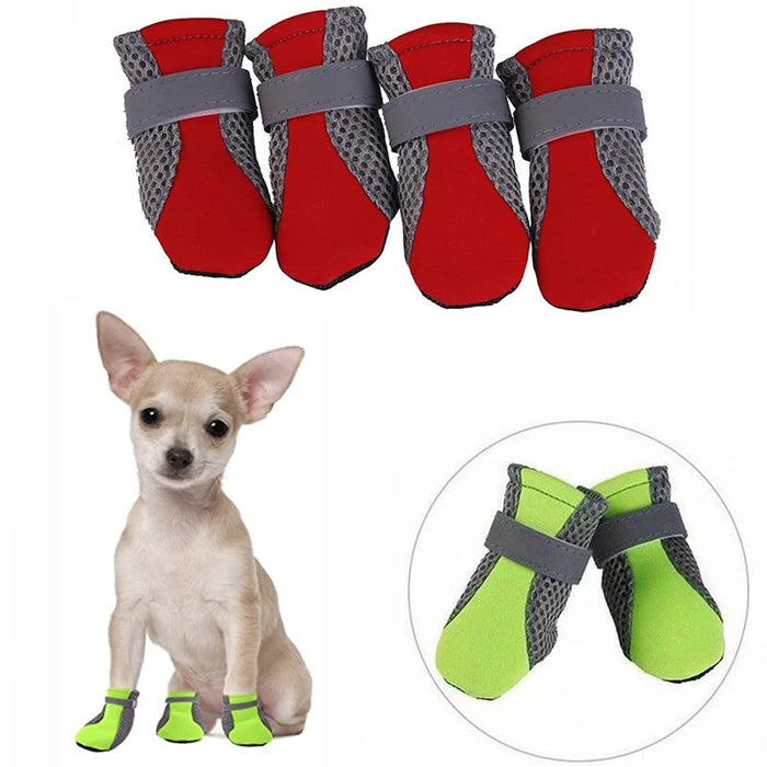 Waterproof Reflective Boots with Breathable Mesh - 4-Pack