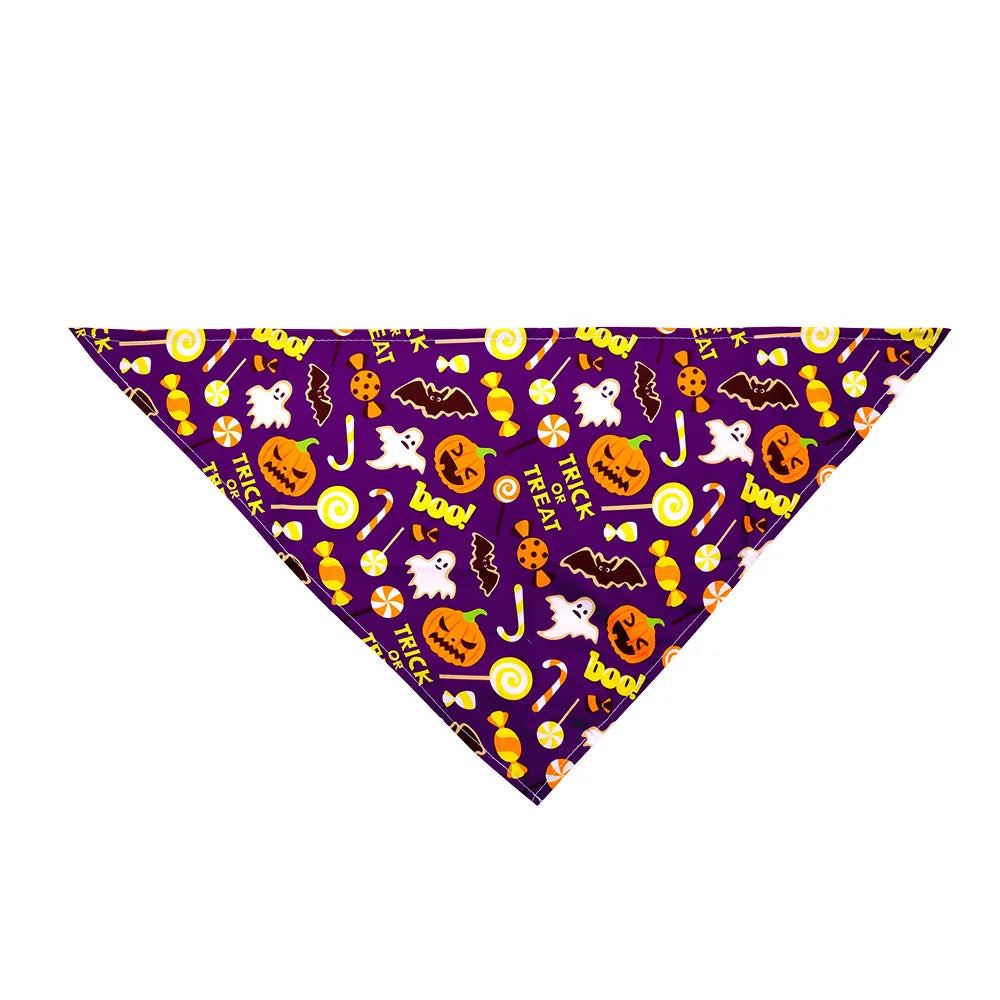 Pumpkin & Skull Halloween Printed Bandana