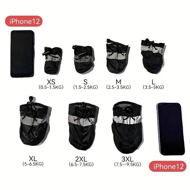 Water-Resistant Dog Shoes for Small Dogs (4pcs) – Outdoor Rain Boots