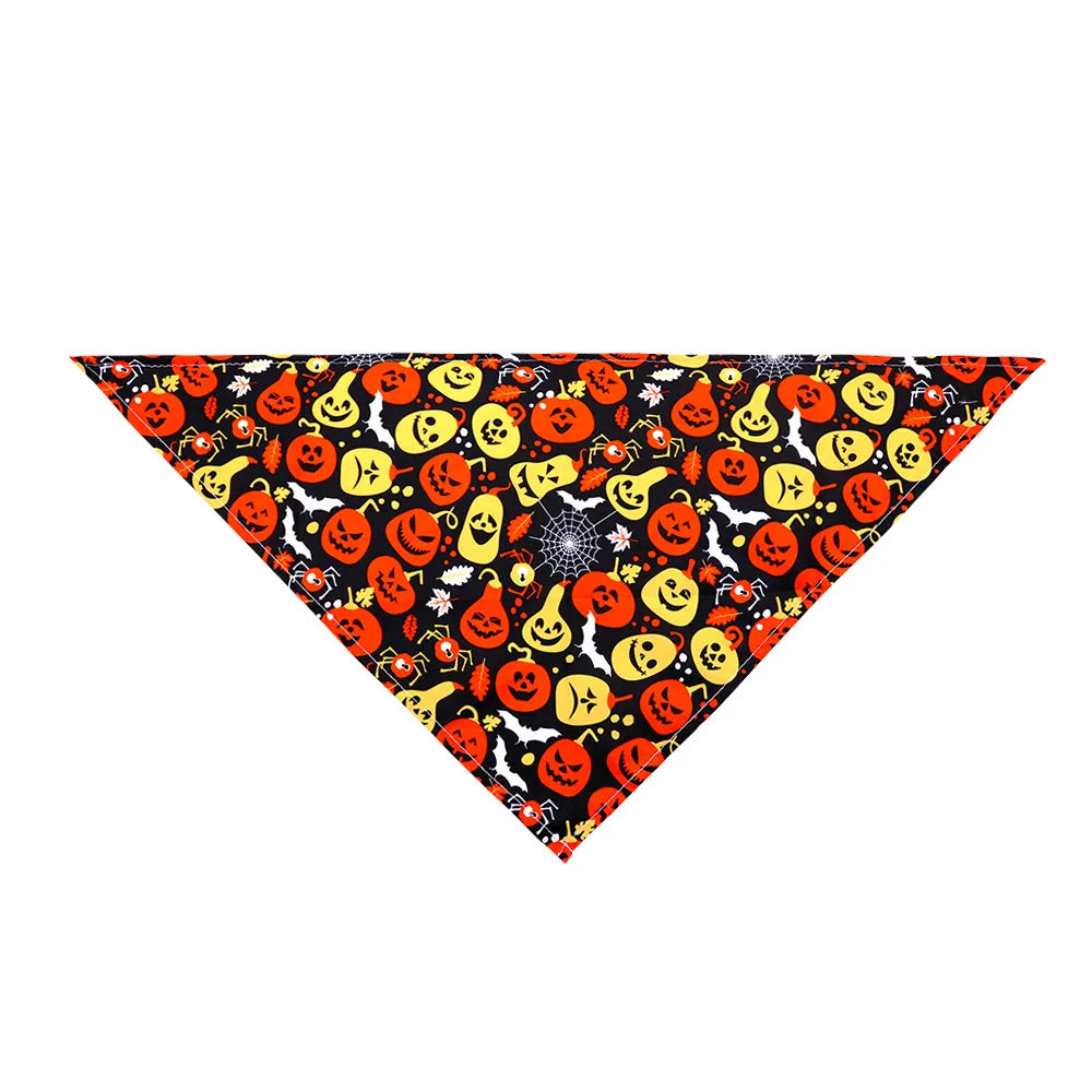 Pumpkin & Skull Halloween Printed Bandana