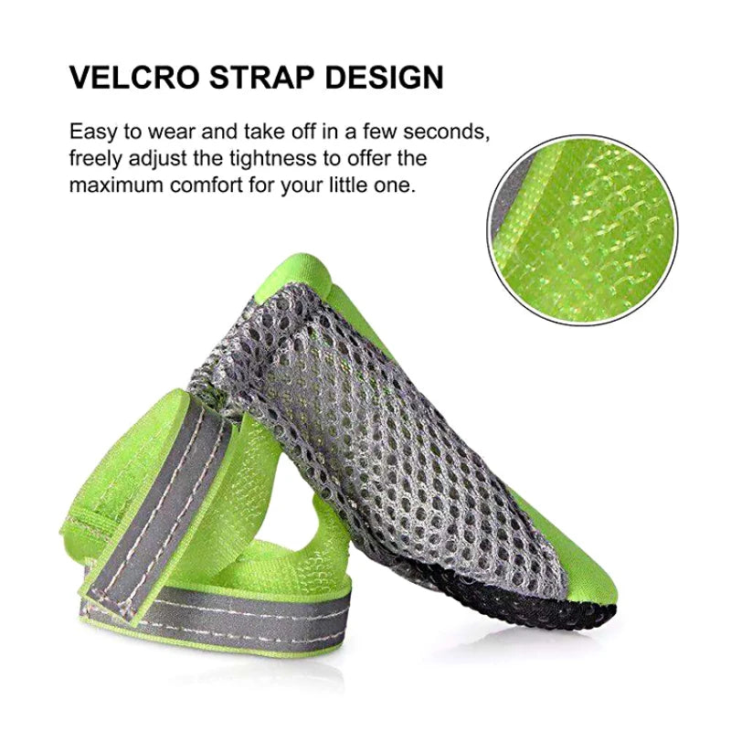 Waterproof Reflective Boots with Breathable Mesh - 4-Pack