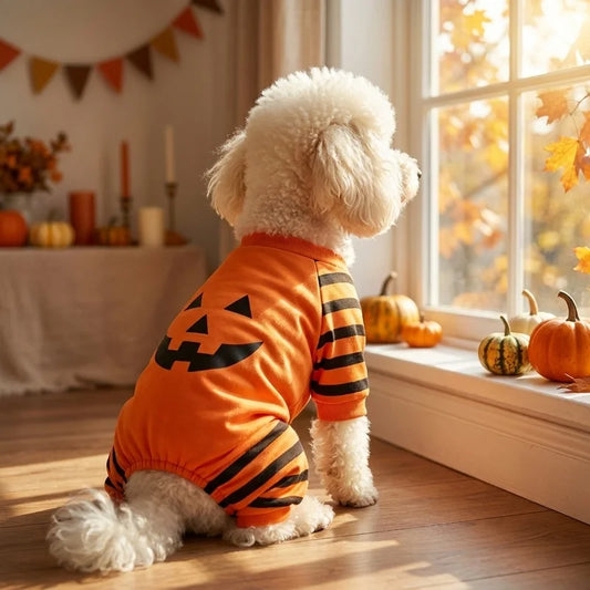 Pumpkin Face Halloween Jumpsuit Costume