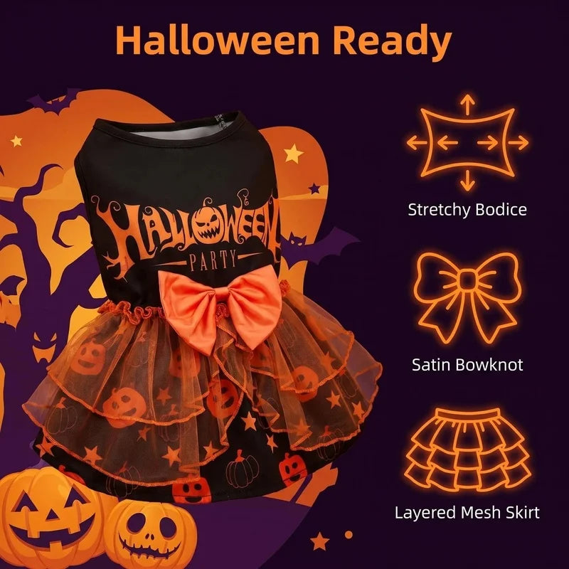 Pumpkin Tulle Halloween Costume Dress