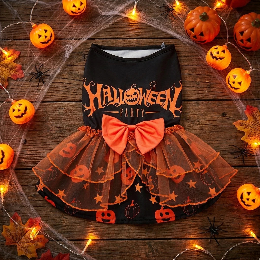 Pumpkin Tulle Halloween Costume Dress