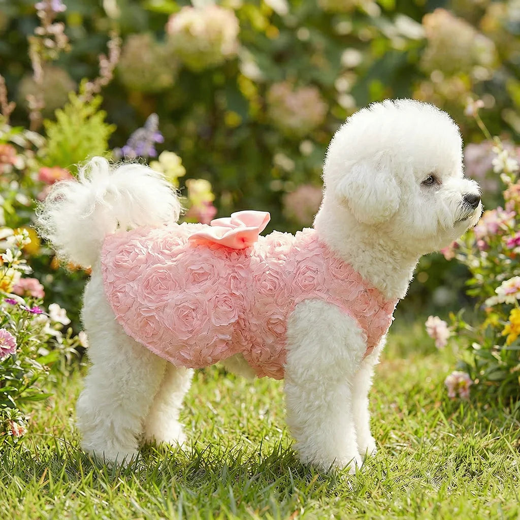 Pink Floral Dress with Bow