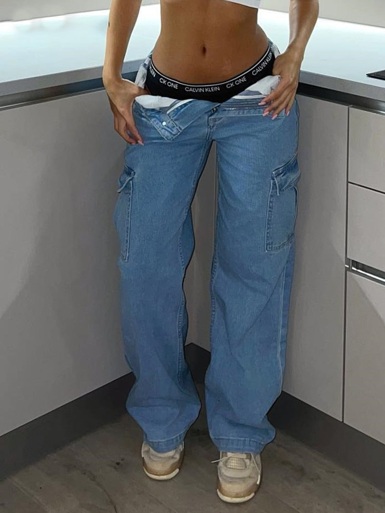 High-Waist Cargo Pants