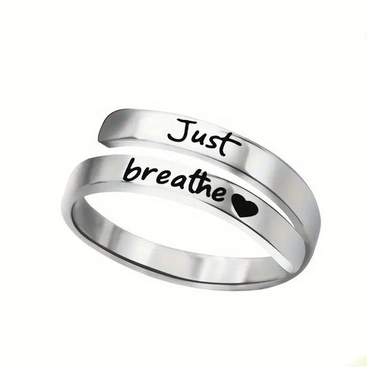 Spiral heart shaped ring